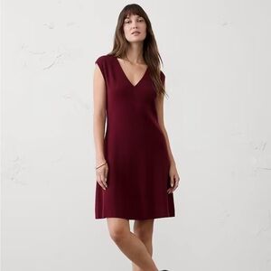 NWT Bright Wine V-Neck Dress